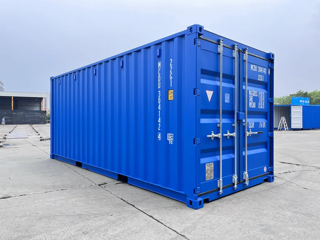 20-Fuß-Seecontainer in Blau, gebraucht – Bild 6