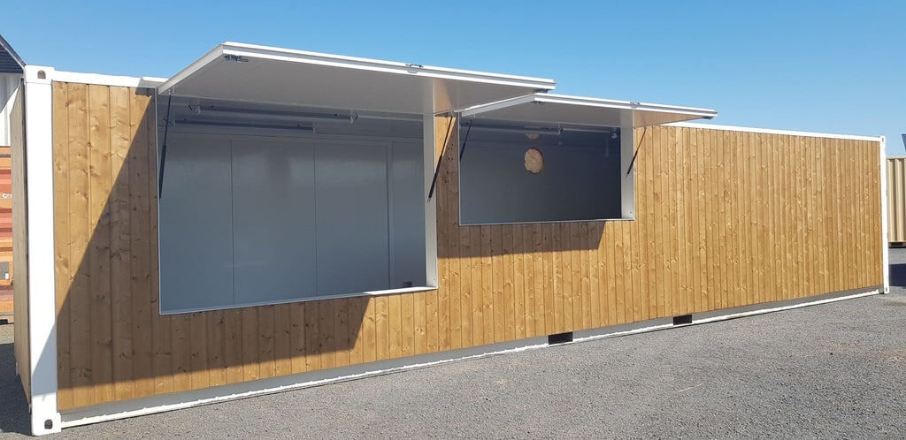 40-Fuß-Holzbarcontainer, neuwertig