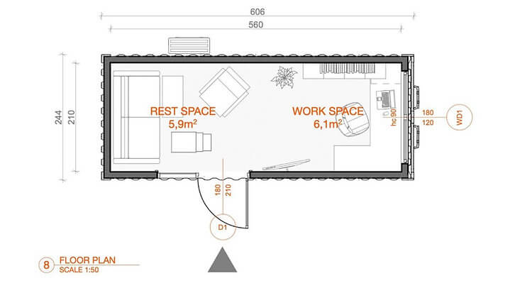 15 m² Containerbüro, flexibel und mobil einsetzbar – Bild 4