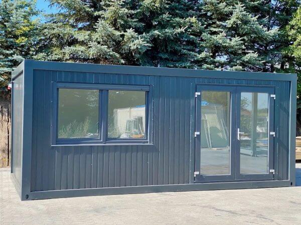 18 m² Büro aus umgebautem Seecontainer, RAL 7016 – Bild 5