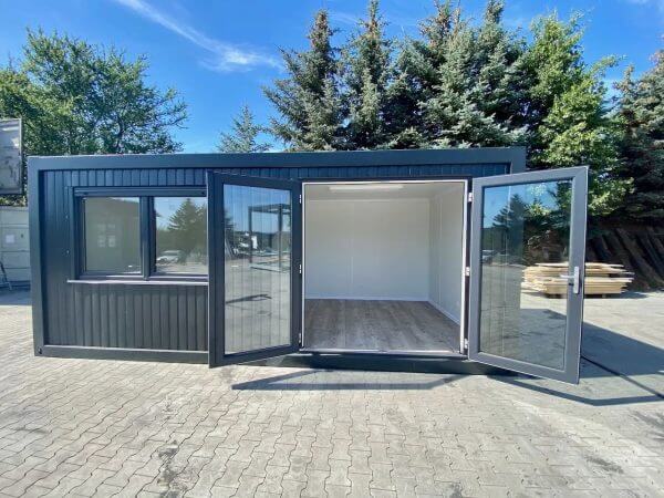 18 m² Büro aus umgebautem Seecontainer, RAL 7016 – Bild 7
