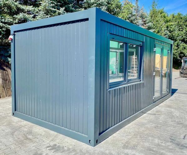 18 m² Büro aus umgebautem Seecontainer, RAL 7016 – Bild 8