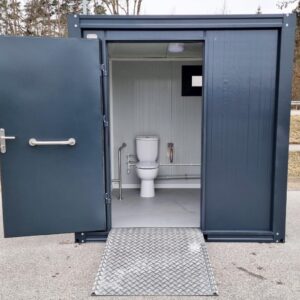Barrierefreier 40-Fuß-Sanitärcontainer mit Rampe
