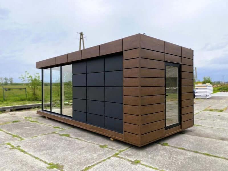 40-Fuß-Wohnmodul in Mattschwarz, 7 × 3 m – Bild 2