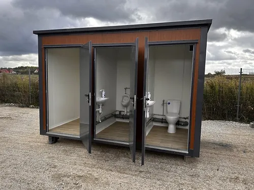 Sanitärpavillon mit drei getrennten Kabinen – Bild 8