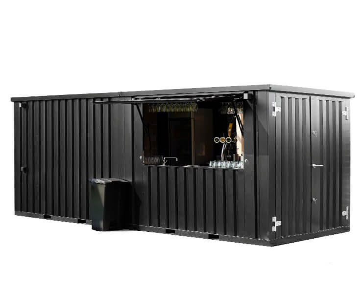 Modularer Eventcontainer als Bar, 6,00 × 3,00 m