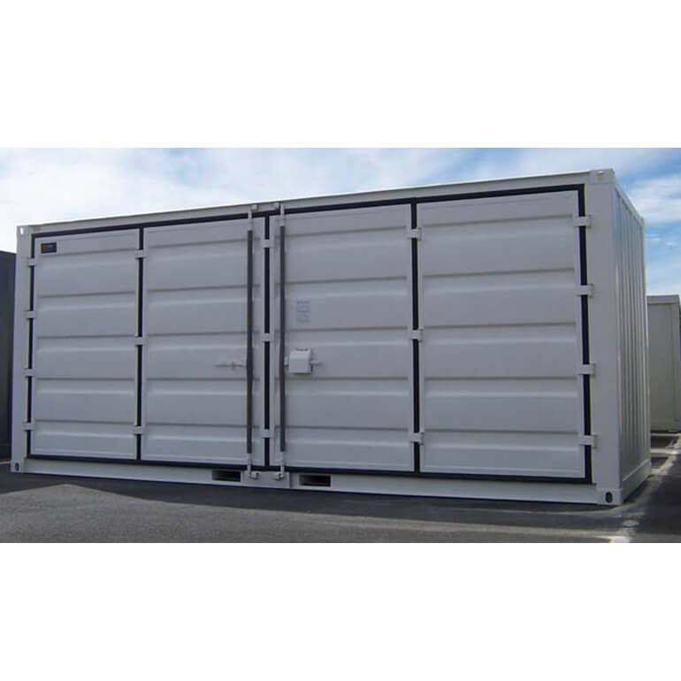 20-Fuß-Lagercontainer, offene Seite in Weiß – Bild 3