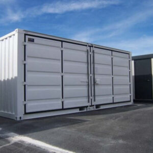 20-Fuß-Lagercontainer, offene Seite in Weiß
